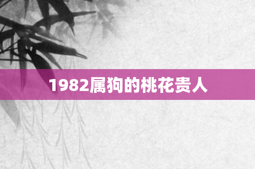 1982属狗的桃花贵人