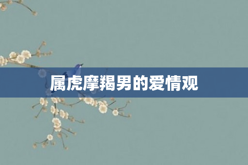 属虎摩羯男的爱情观
