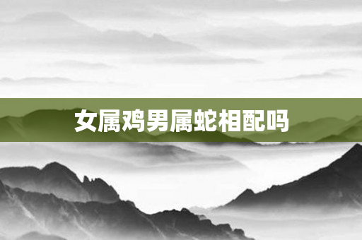 女属鸡男属蛇相配吗