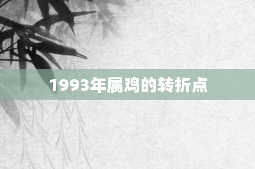 1993年属鸡的转折点