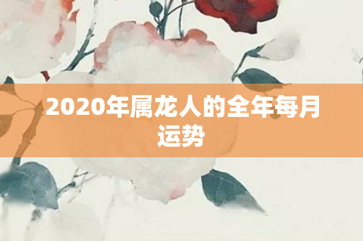2020年属龙人的全年每月运势