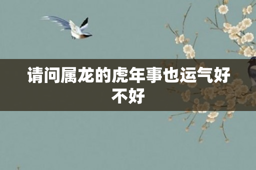 请问属龙的虎年事也运气好不好