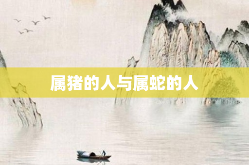 属猪的人与属蛇的人