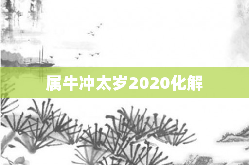 属牛冲太岁2020化解