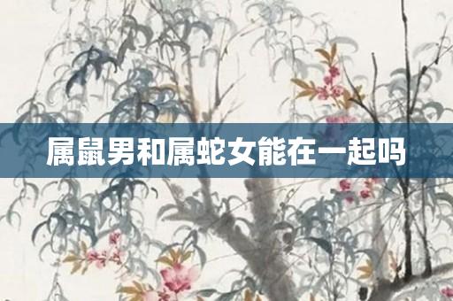 属鼠男和属蛇女能在一起吗