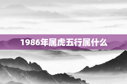 1986年属虎五行属什么