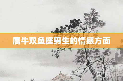 属牛双鱼座男生的情感方面