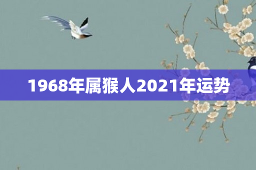 1968年属猴人2021年运势