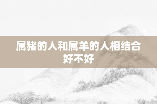 属猪的人和属羊的人相结合好不好