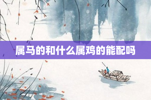 属马的和什么属鸡的能配吗