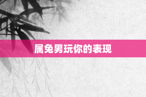 属兔男玩你的表现