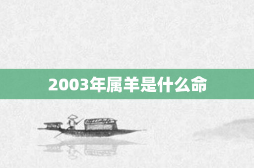 2003年属羊是什么命