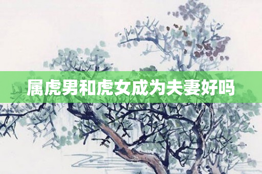 属虎男和虎女成为夫妻好吗