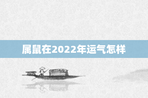 属鼠在2022年运气怎样