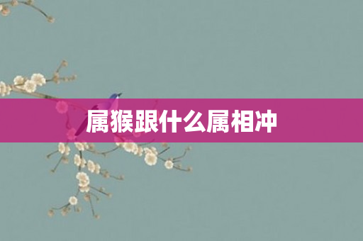 属猴跟什么属相冲