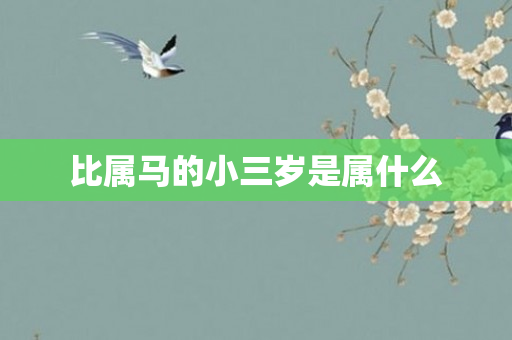 比属马的小三岁是属什么