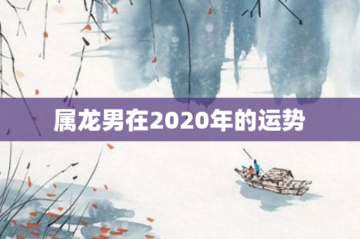 属龙男在2020年的运势
