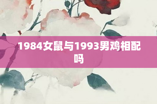 1984女鼠与1993男鸡相配吗