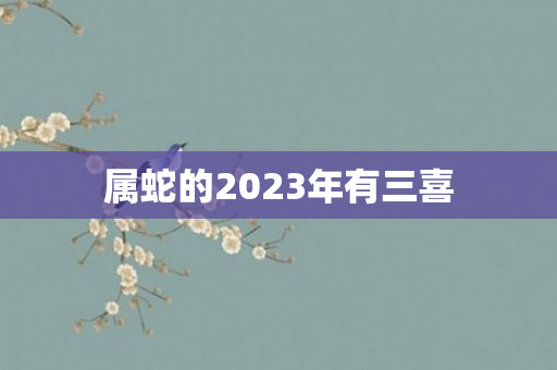 属蛇的2023年有三喜