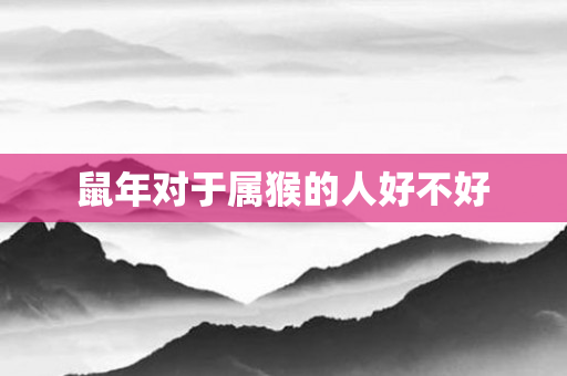 鼠年对于属猴的人好不好