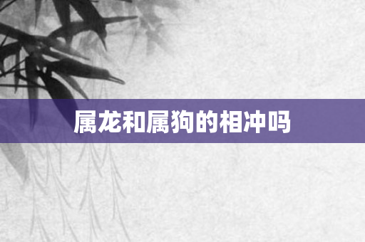 属龙和属狗的相冲吗
