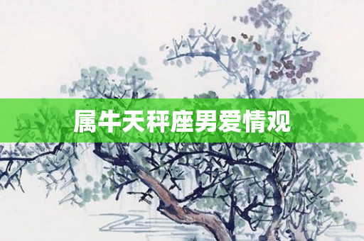 属牛天秤座男爱情观