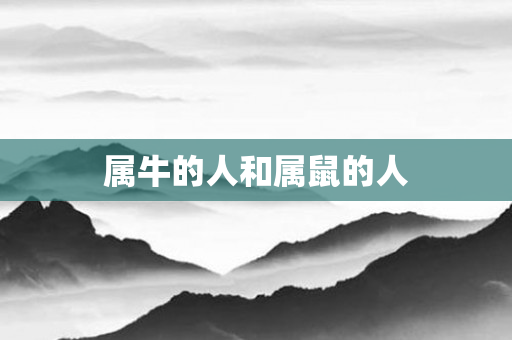 属牛的人和属鼠的人