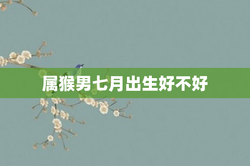 属猴男七月出生好不好