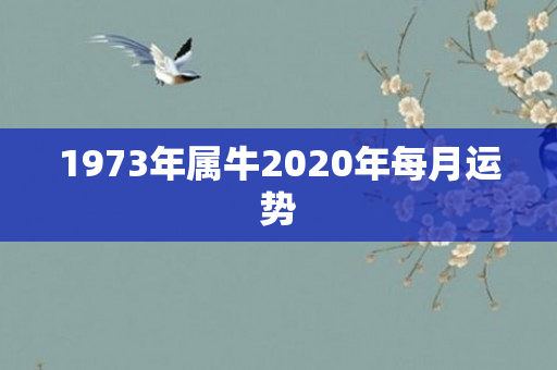 1973年属牛2020年每月运势