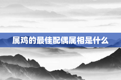 属鸡的更佳配偶属相是什么