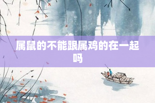 属鼠的不能跟属鸡的在一起吗