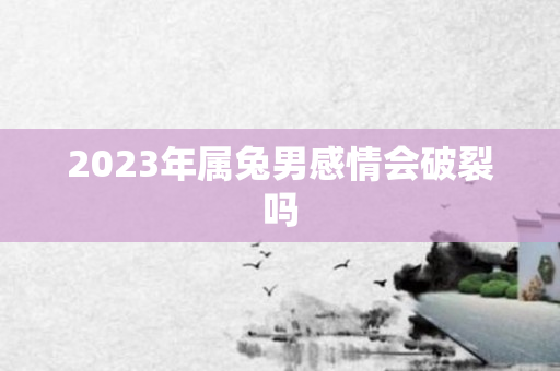 2023年属兔男感情会破裂吗