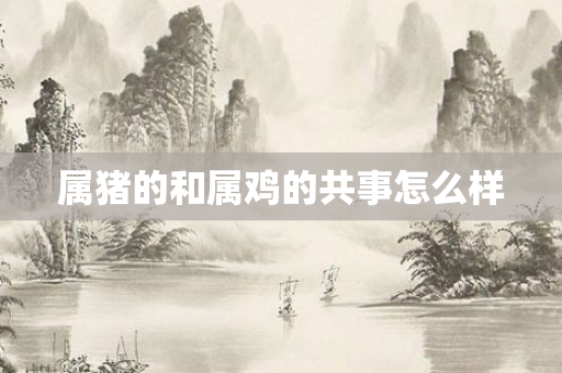 属猪的和属鸡的共事怎么样