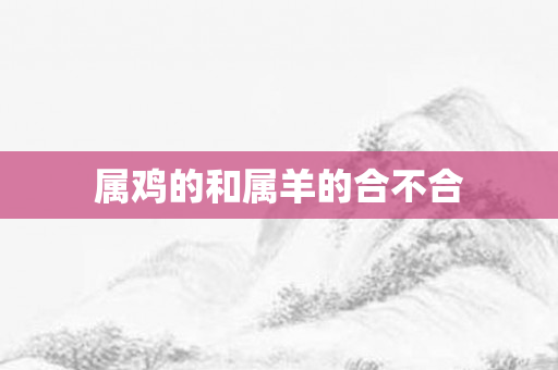 属鸡的和属羊的合不合
