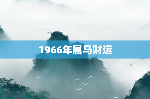 1966年属马财运