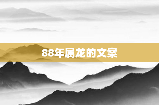 88年属龙的文案