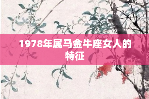 1978年属马金牛座女人的特征