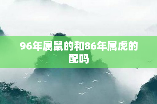 96年属鼠的和86年属虎的配吗