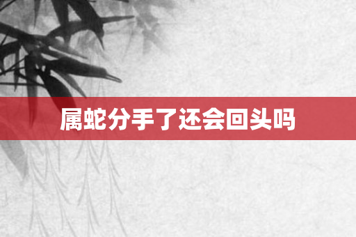 属蛇分手了还会回头吗