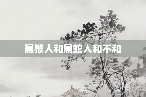 属猴人和属蛇人和不和