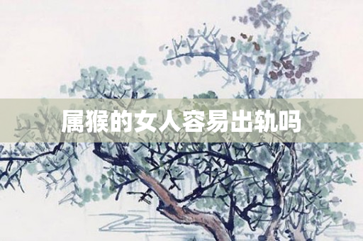 属猴的女人容易出轨吗