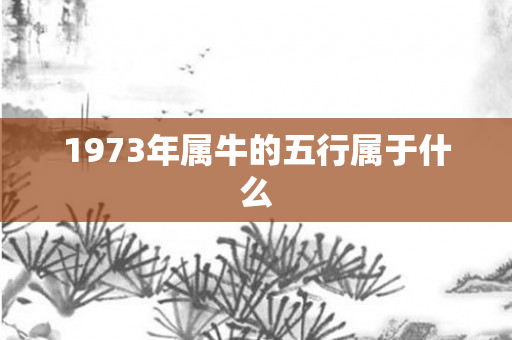 1973年属牛的五行属于什么