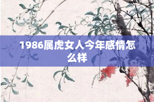 1986属虎女人今年感情怎么样