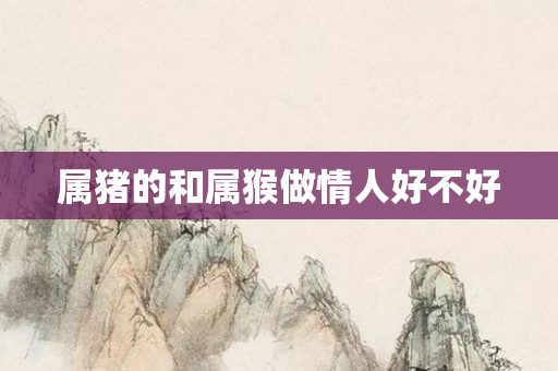 属猪的和属猴做情人好不好