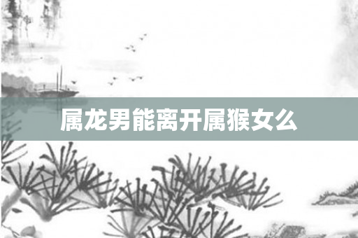 属龙男能离开属猴女么