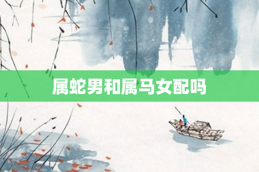 属蛇男和属马女配吗
