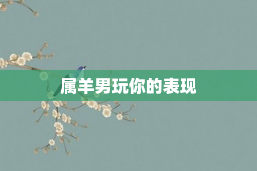 属羊男玩你的表现