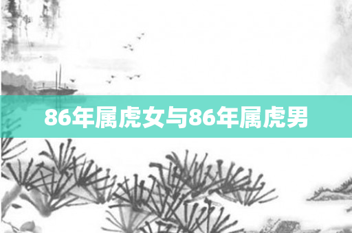 86年属虎女与86年属虎男
