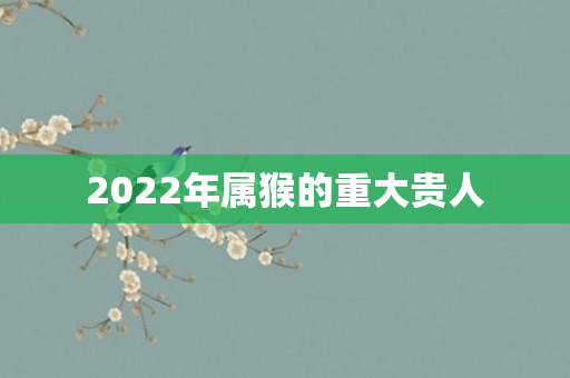 2022年属猴的重大贵人