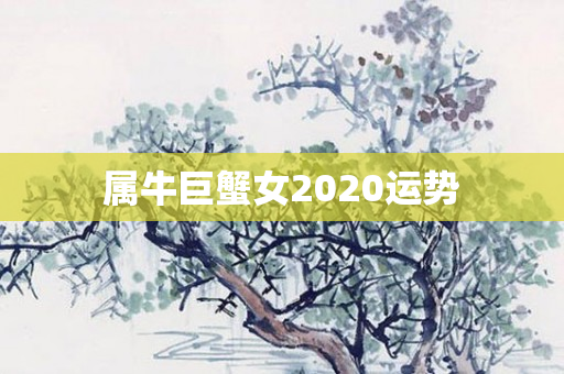 属牛巨蟹女2020运势